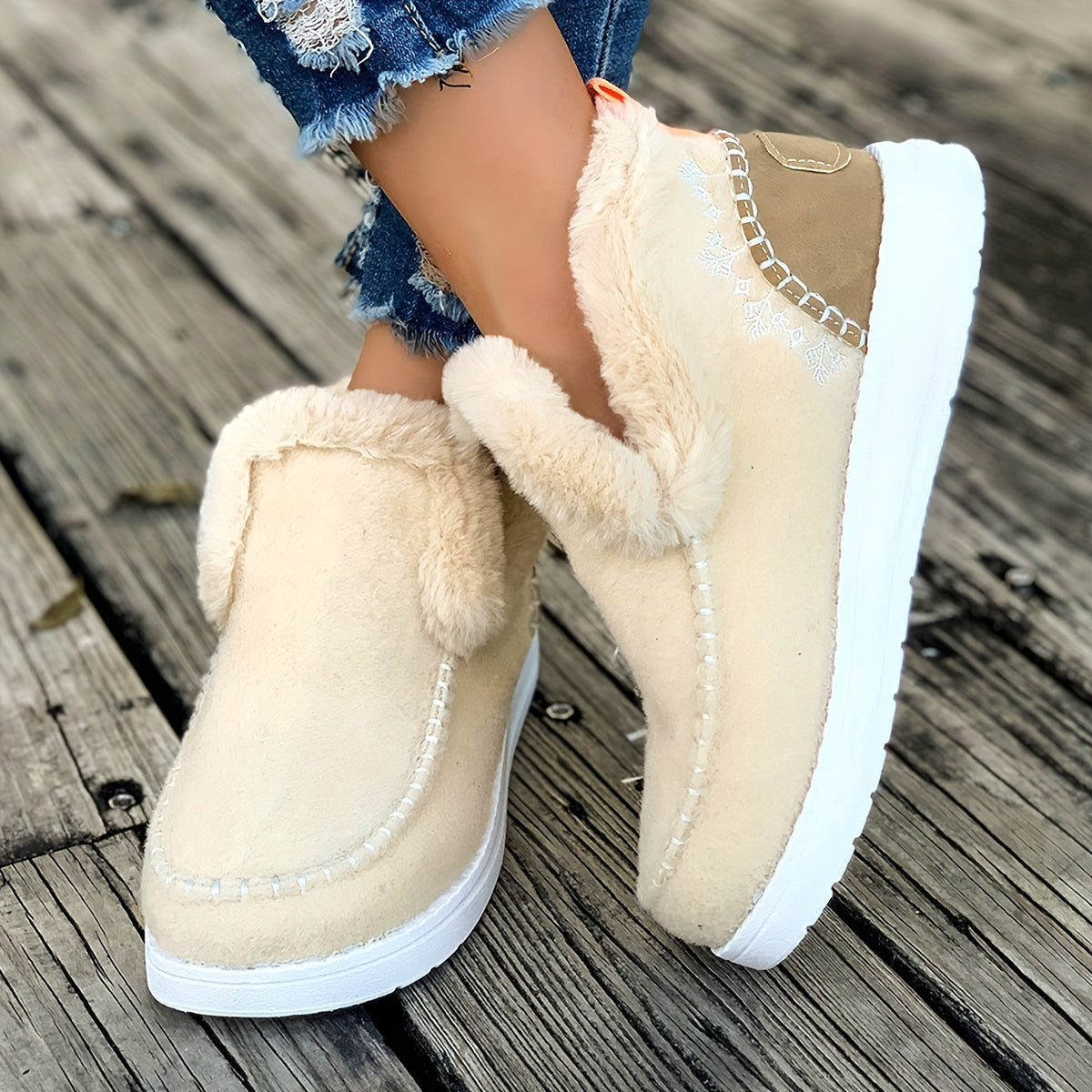 Women's Plush-Lined Slippers – Non-Slip Indoor House Shoes with Cozy Fleece for Winter Warmth & Everyday Comfort at Home | Thomler