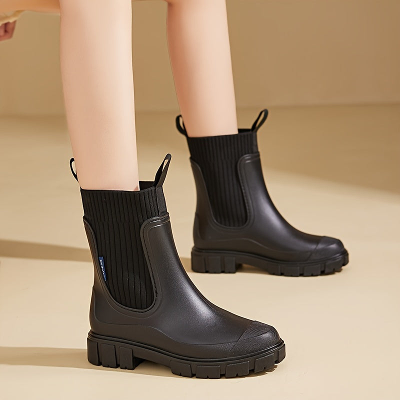 Women's Short Waterproof Rain Boots with Anti-Slip Sole for Garden & Wet Weather | Thomler