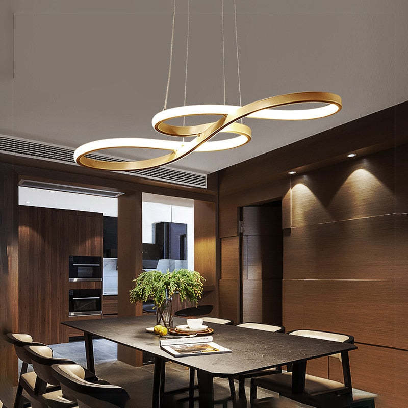 Treble Clef Hanging Ceiling Fixture – Metal & Silicone Statement Lamp for Dining Room & Living Room | Thomler