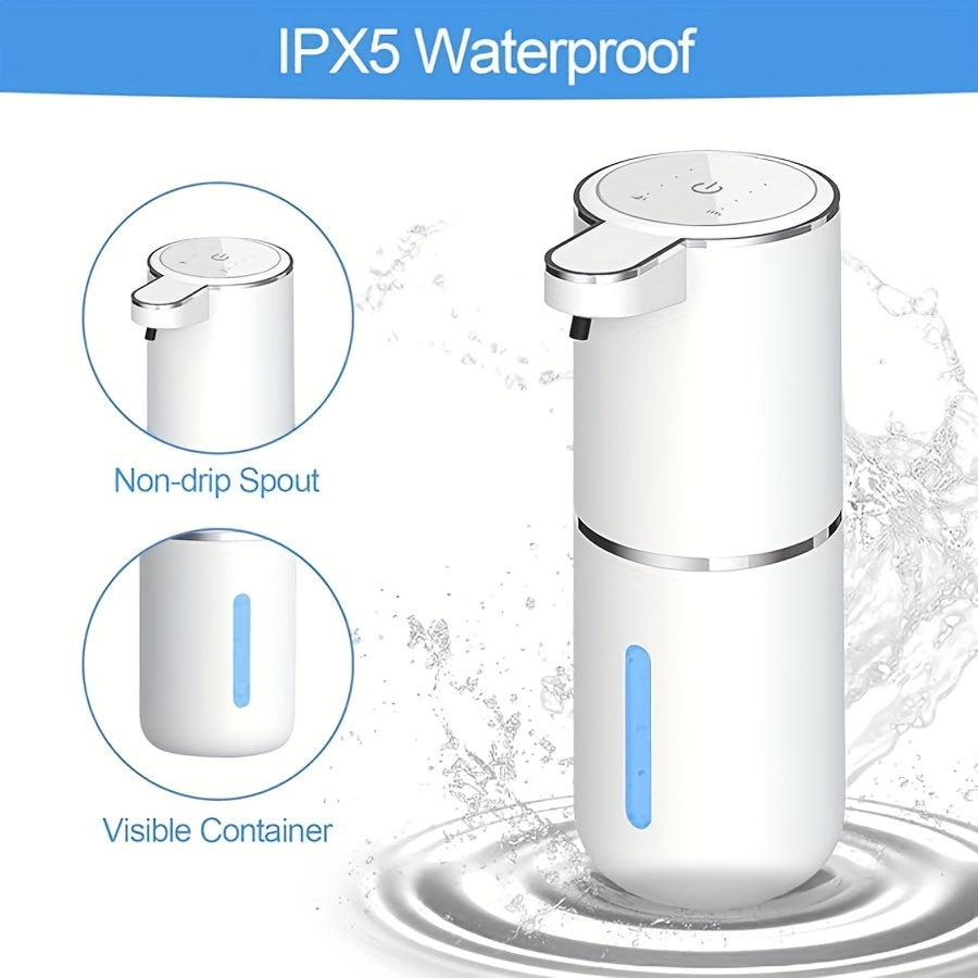 Automatic Soap Dispenser Plastic 380 ml White Wall Mounted Bathroom Kitchen Touchless Foam Sensor Dispenser USB Rechargeable | Thomler
