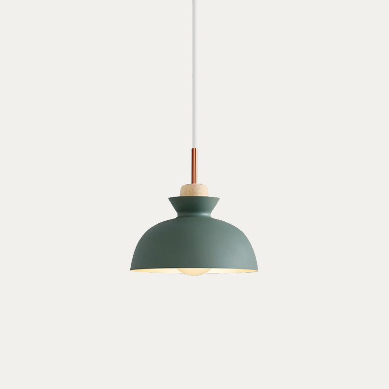 Pendant Light Wood 11 in E27 60W Scandinavian Style Living Room Bedroom Ceiling Lamp | Thomler