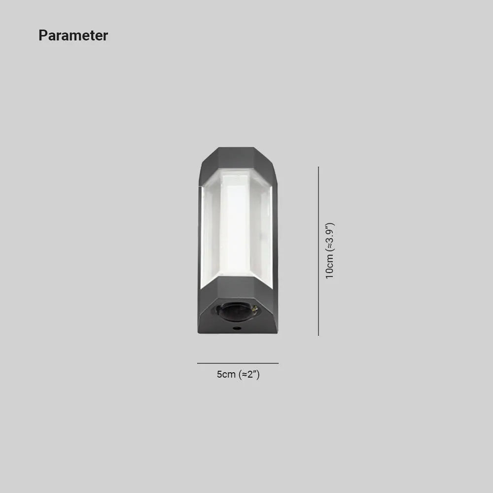 Dual-Beam Cylinder Sconce for Exterior Walls – Hardwired LED Up/Down Light Fixture in Metal & Acrylic – IP65 Waterproof for Porch, Patio | Thomler