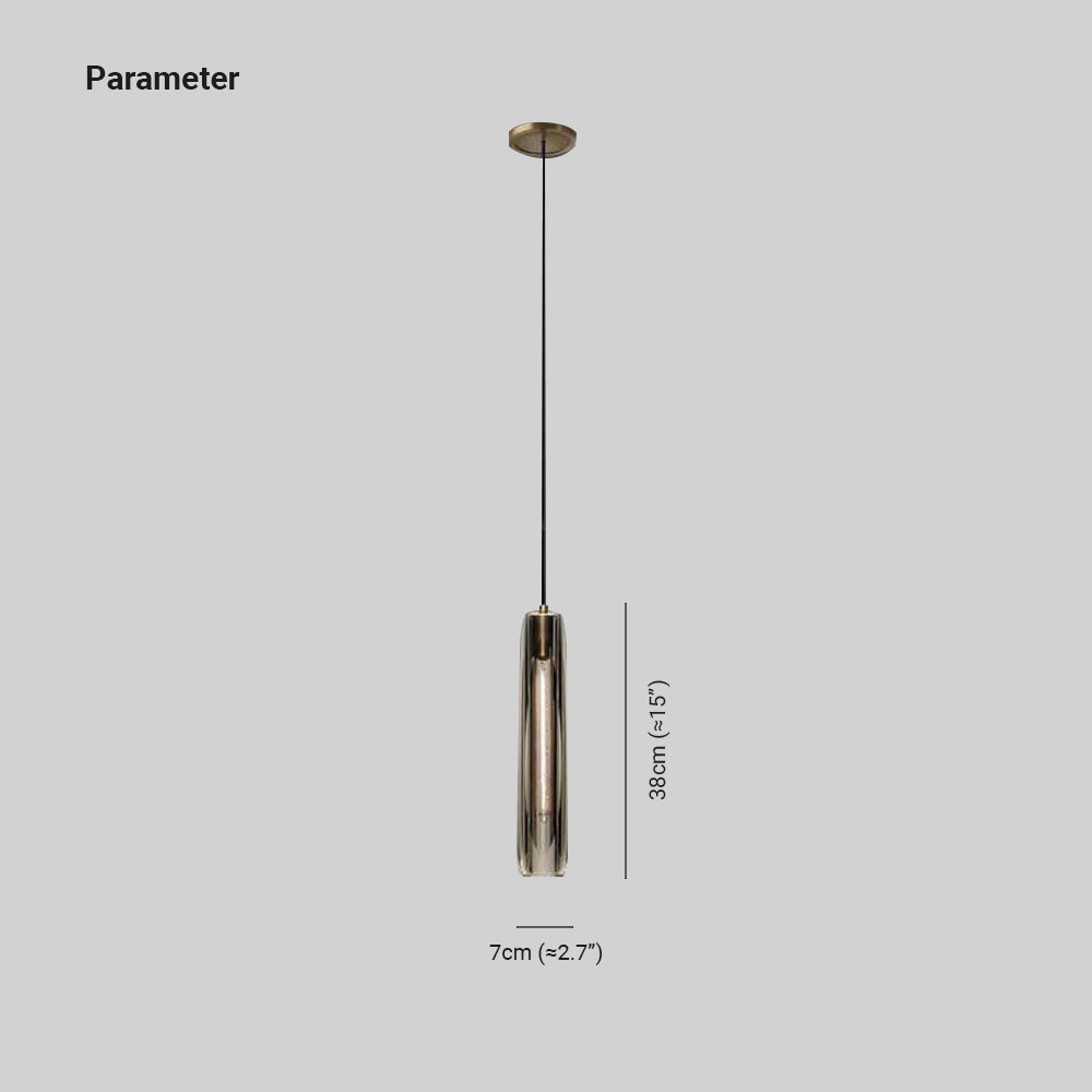 Smoked Glass Globe Pendant Light with Brass Finish for Dining Room & Kitchen Island | Thomler