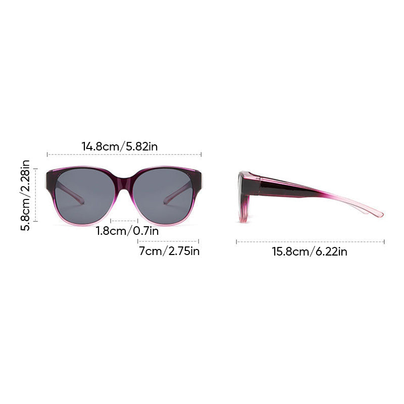Polarized Over-Prescription Sunglasses Cat-Eye Style UV400 Protection Lightweight Flexible Frame for Outdoor Driving Fishing | Thomler