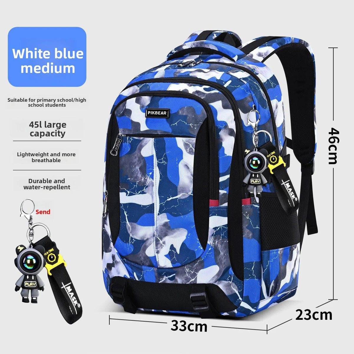 Multi-Compartment Student Backpack with Padded Laptop Sleeve & Adjustable Straps for School, College & Everyday Use | Thomler