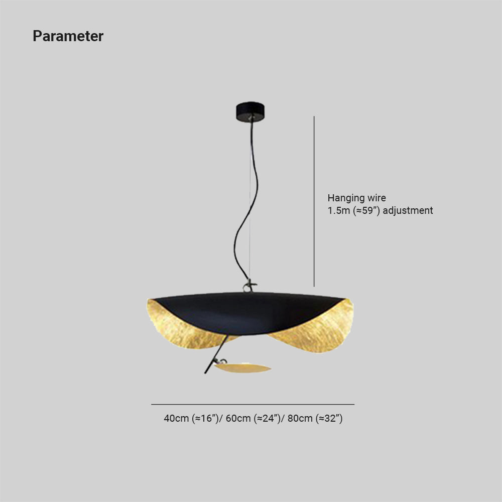 Contemporary Leaf-Motif Flush Mount Ceiling Light Metal Fixture Black Gold White Finish for Living Room Bedroom Dining Room Modern Home | Thomler
