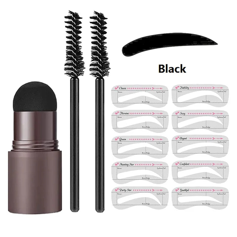 Eyebrow Stamp & Stencil Styling Kit – Quick Shape & Fill Tool for Natural Looking Arches, Includes Multiple Shades & Templates for | Thomler
