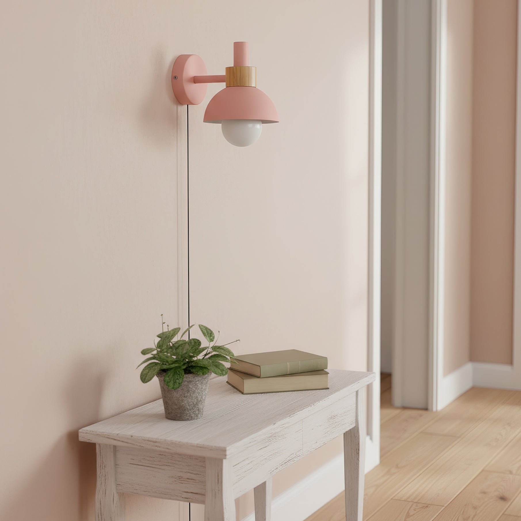 Wall Lamp Metal Wood 5.9 in Indoor Decorative LED E26 E27 Accent Lighting | Thomler