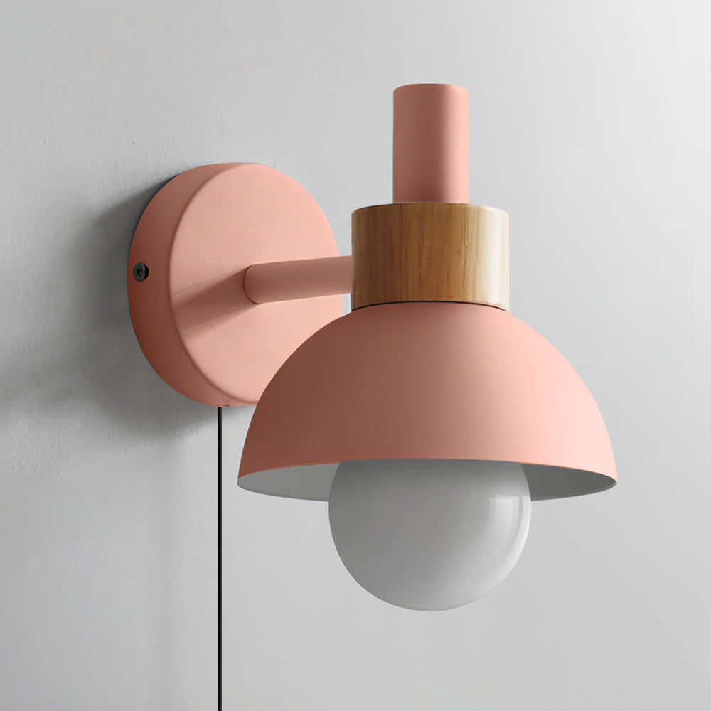Wall Lamp Metal Wood 5.9 in Indoor Decorative LED E26 E27 Accent Lighting | Thomler