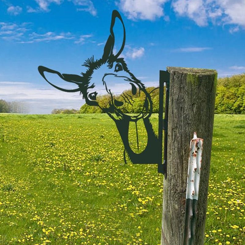 Metal Barnyard Sculpture Silhouette for Garden & Yard – Farm Animal Figures in Rustic Iron – Outdoor Lawn Ornament Decor for Country Home | Thomler