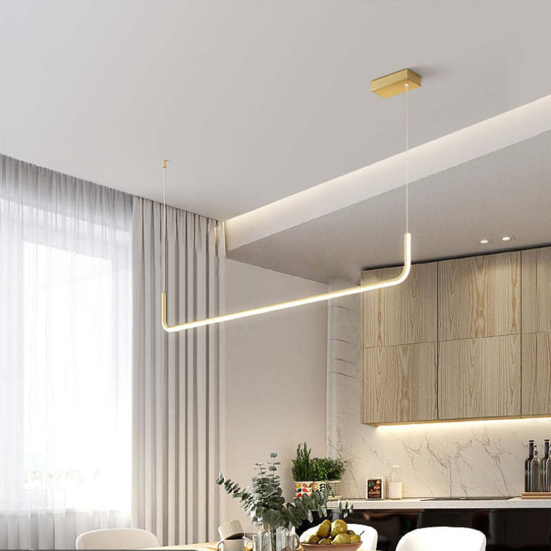 Contemporary Dual-Frame Linear LED Pendant Light for Dining & Living Rooms | Thomler