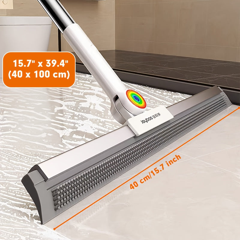 Dual-Action Floor Squeegee with Rubber Edge & Soft Bristles for Pet Hair Removal | Thomler