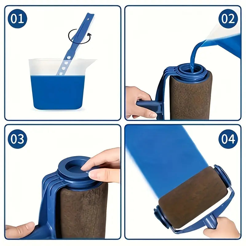 Self-Feeding Wall Applicator with Internal Paint Chamber for Fast, Drip-Free Painting of Rooms, Ceilings & Large Surfaces | Thomler