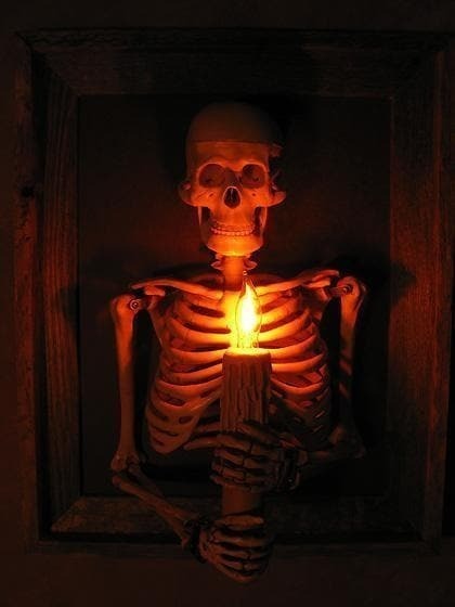3D Human Torso Wall Art with Flickering LED Candle Light for Gothic Décor | Thomler