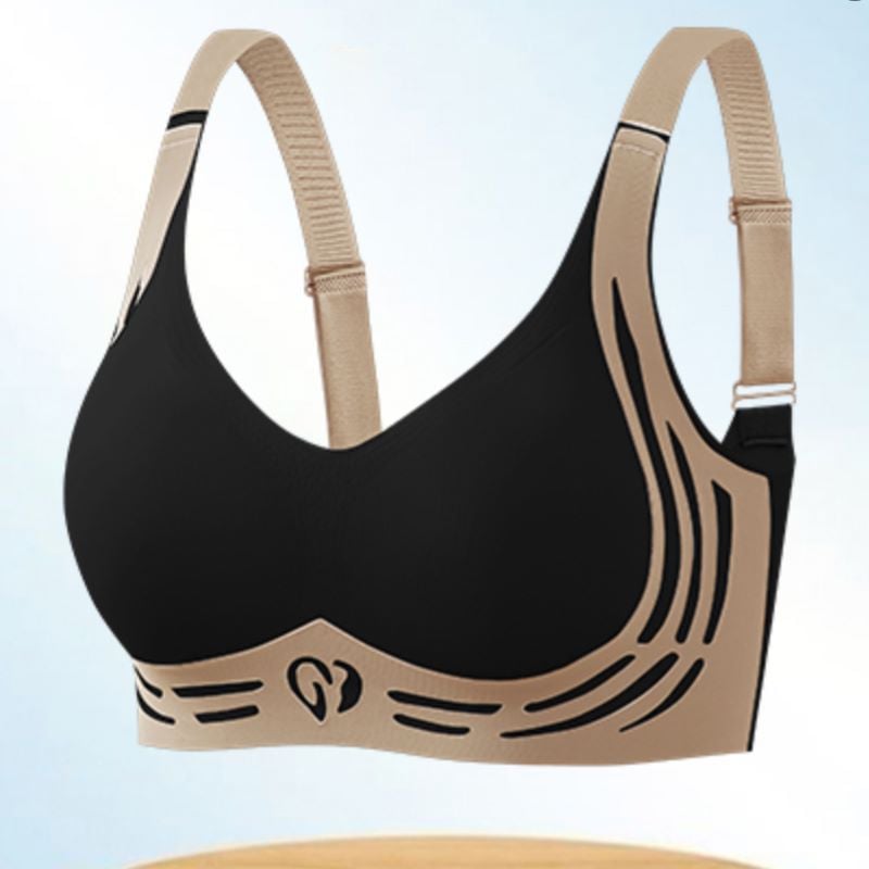 Wireless Lift Bra with Wide Straps – Wire-Free Support and Smoothing U-Back Design for Full Coverage | Thomler