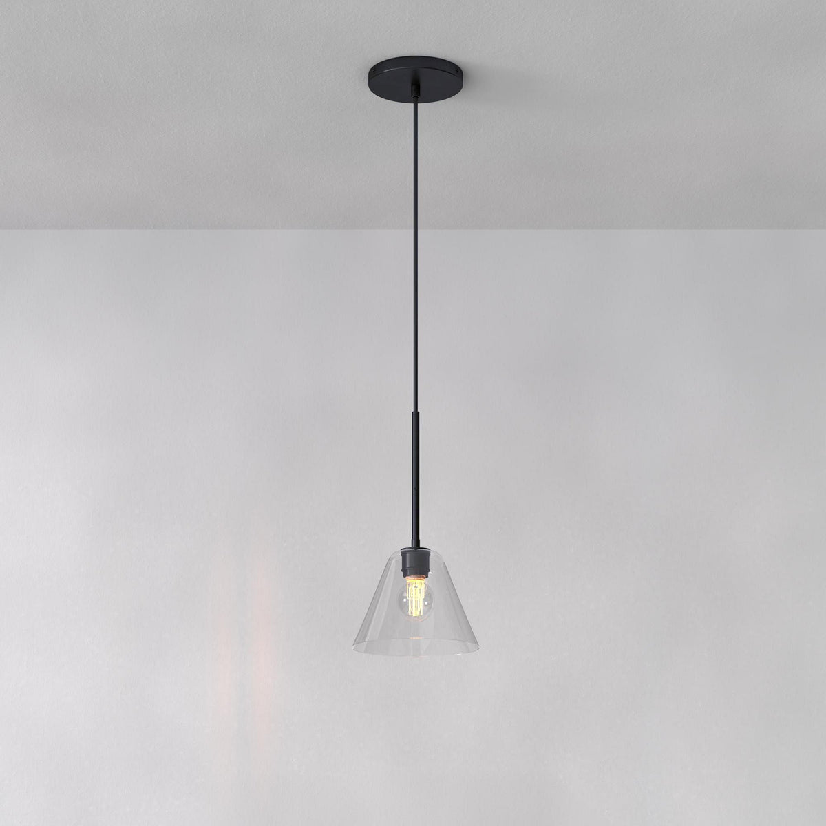 Tapered Glass Hanging Fixture with Metal Hardware for Island Dining Bar Overhead Lighting Home Kitchen | Thomler