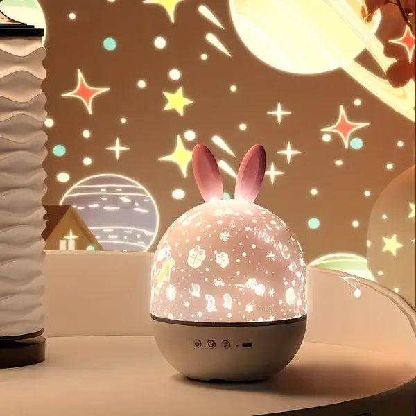 Star & Ocean Projection Night Light for Kids with Music & Remote Control | Rechargeable Galaxy Projector for Nursery Bedroom | Soothing | Thomler