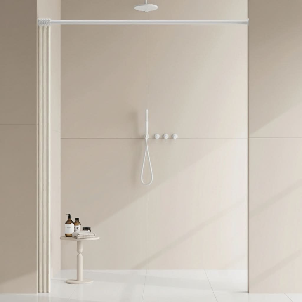 Collapsible Magnetic Shower Screen – Space-Saving Waterproof Bathroom Divider for Wet Rooms & Tub Enclosures | Thomler