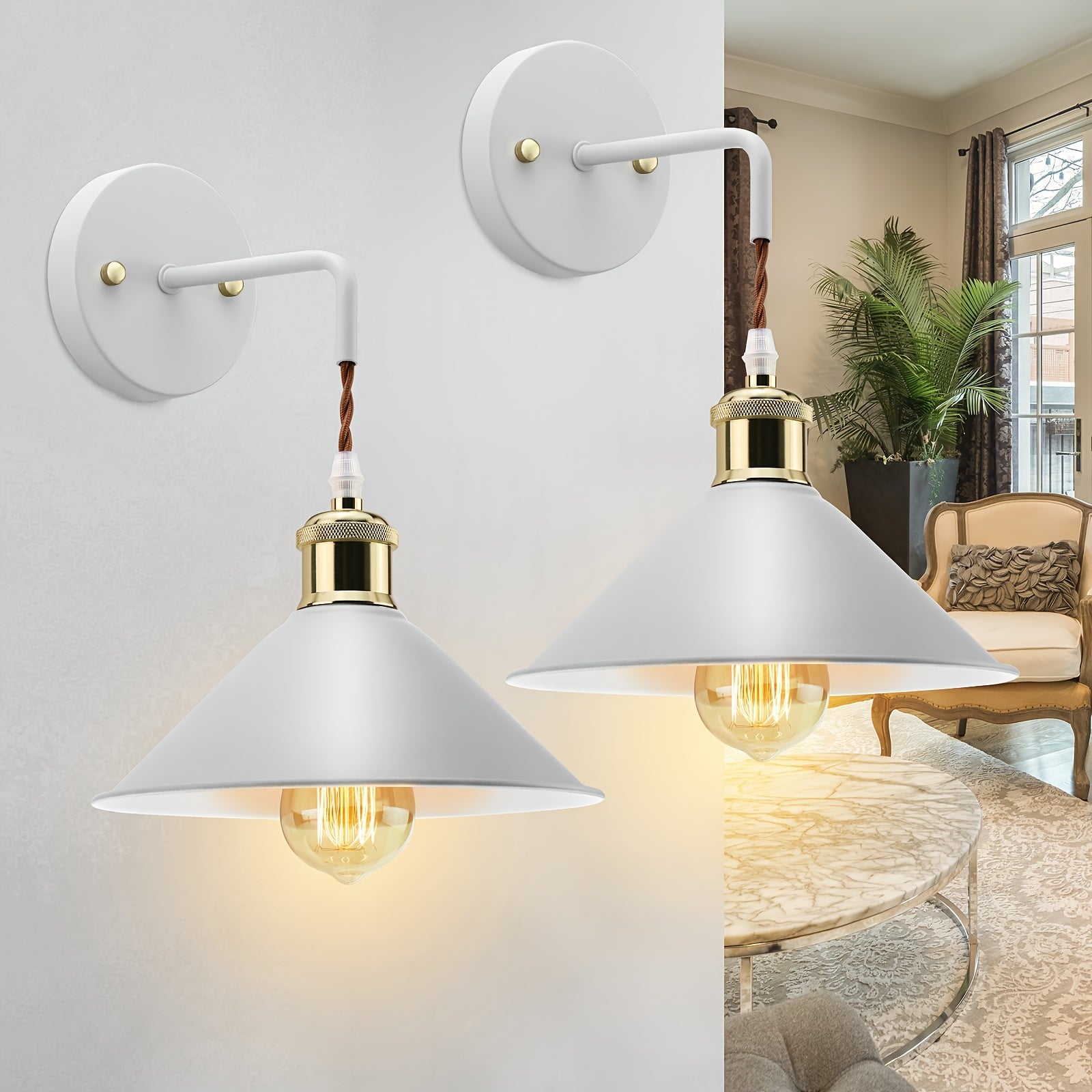 Industrial Wall Light Fixture – Oil-Rubbed Metal Accent Lamp for Bedroom, Living Room & Hallway – E26 Hardwired Sconce | Thomler