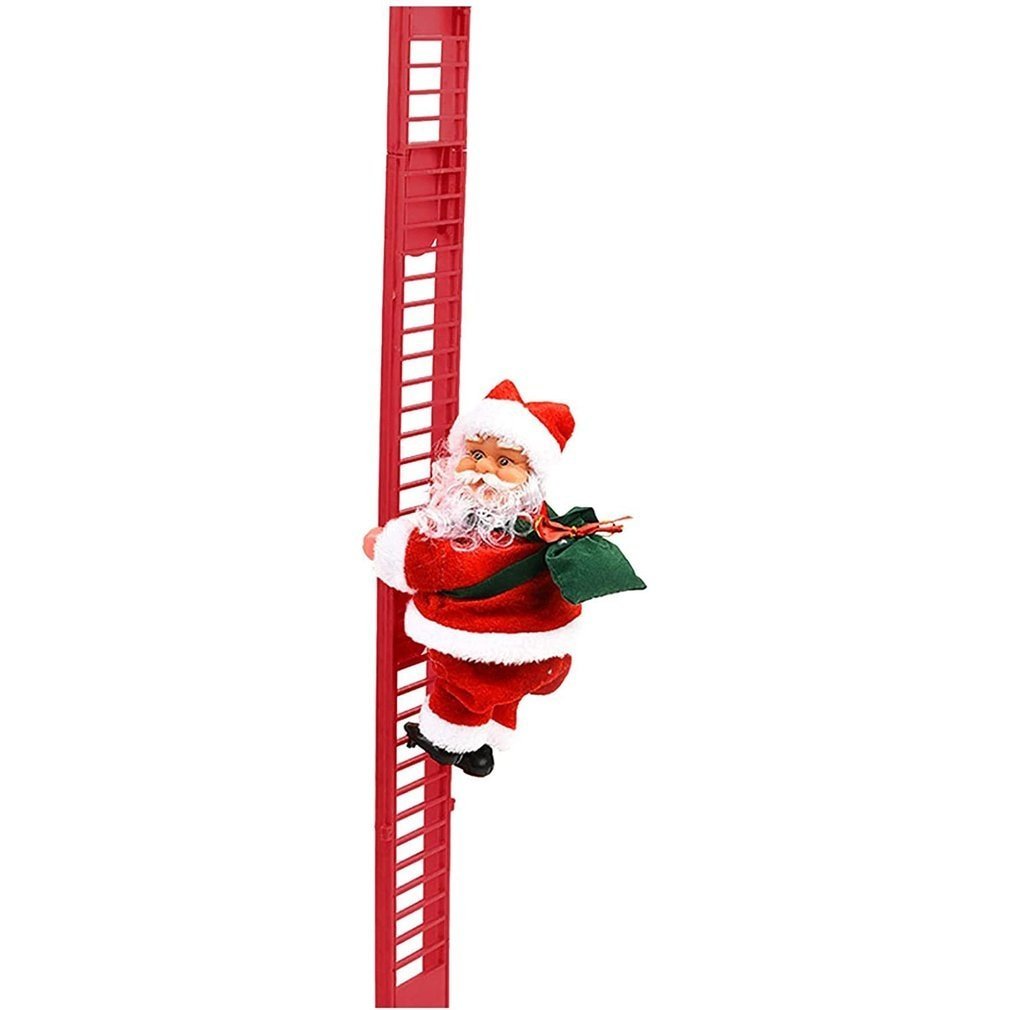 Musical Climbing Santa Figure with Ladder – Animated Holiday Decoration for Home | Thomler