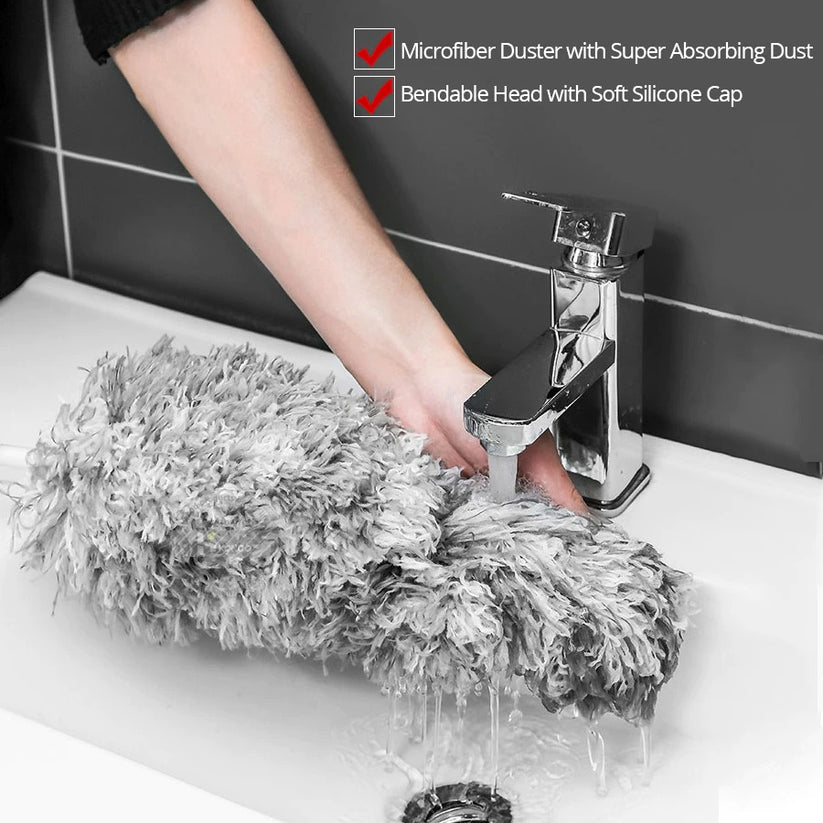 Telescoping Ceiling Fan Duster with Bendable Microfiber Head – Reaches 110 Inches for Fans, Vents & Chandeliers | Thomler