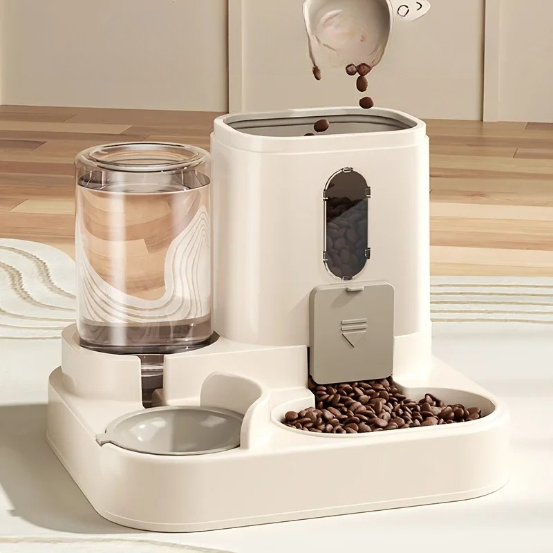 Gravity-Fed Dual Bowl Pet Station – No-Power Food & Water System for Dogs & Cats | Thomler