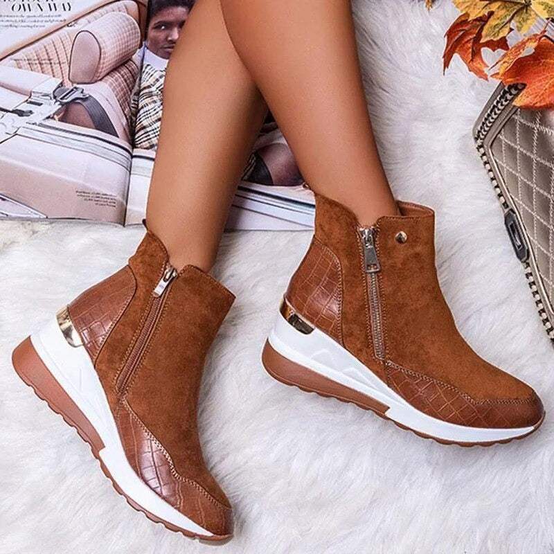 Women's Side-Zip Ankle Boots – Versatile Everyday Footwear for Casual & Dressy Wear | Thomler