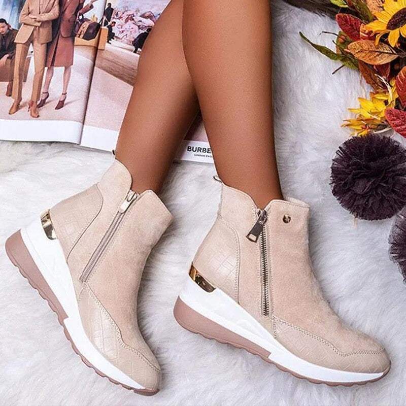 Women's Side-Zip Ankle Boots – Versatile Everyday Footwear for Casual & Dressy Wear | Thomler