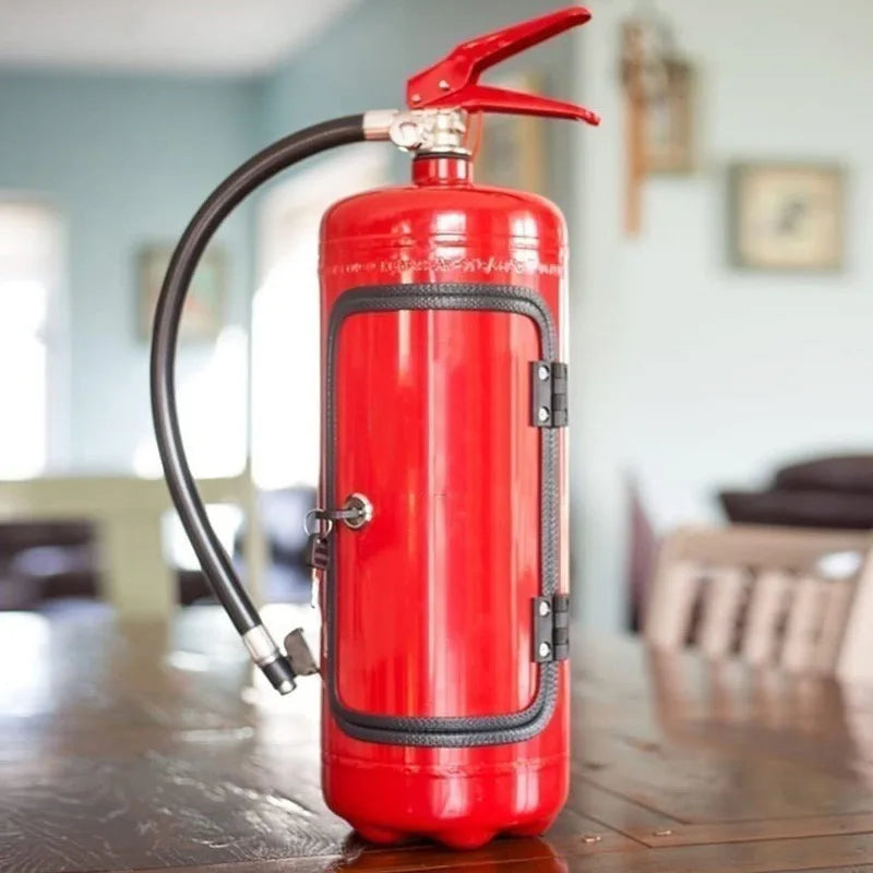 Fire Extinguisher Bottle Holder Hidden Storage Case for Whiskey Wine Champagne Metal Cabinet Bar Decor Red Black Novelty Gift for Home | Thomler