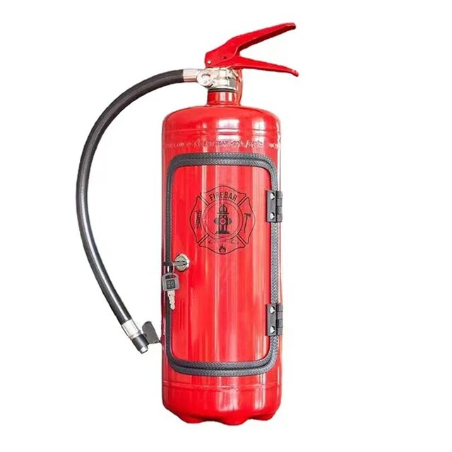 Fire Extinguisher Bottle Holder Hidden Storage Case for Whiskey Wine Champagne Metal Cabinet Bar Decor Red Black Novelty Gift for Home | Thomler