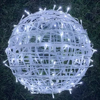 Light Sphere Braided 20.0 cm Waterproof Garden Balcony Hanging LED Outdoor Decorative Party Lighting Connectable | Thomler