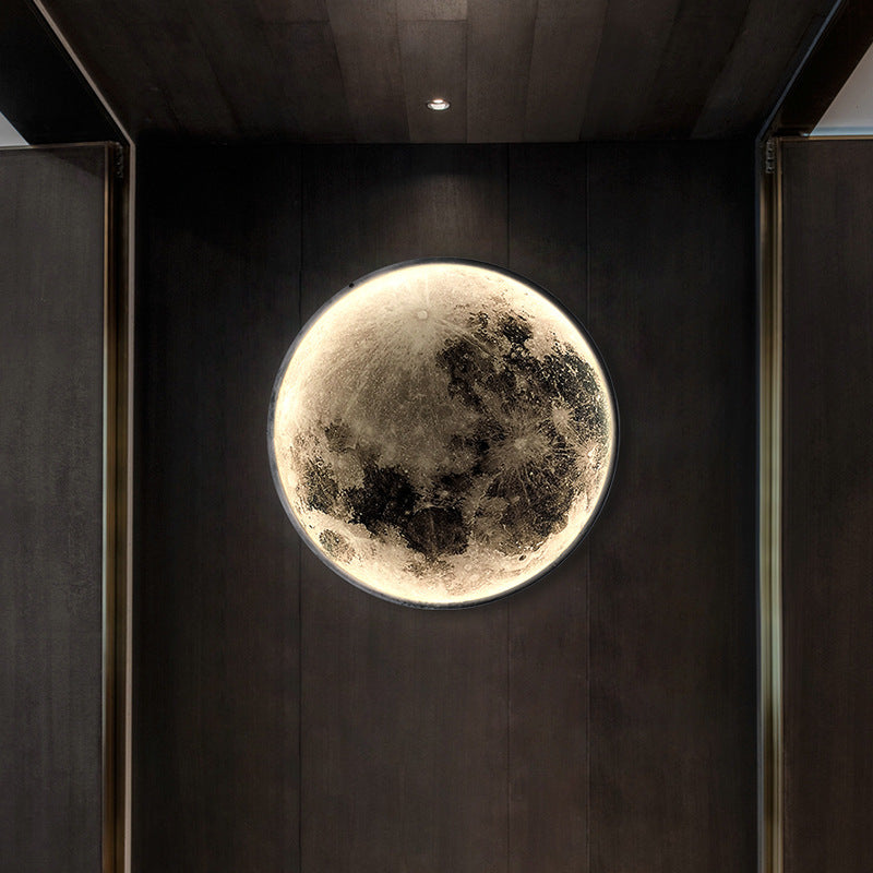 3D Moon Ceiling Light with Remote – Realistic Lunar Surface LED Fixture for Bedroom, Living Room & Kids Room – Dimmable Warm to Cool White | Thomler