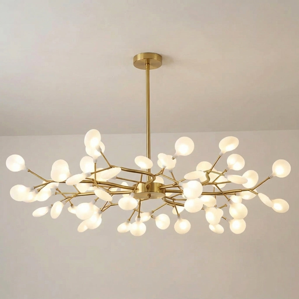 Branch Chandelier with Acrylic Globes – Cascading LED Statement Light for Dining Room & Living Room – Modern Tree Design – Warm White | Thomler