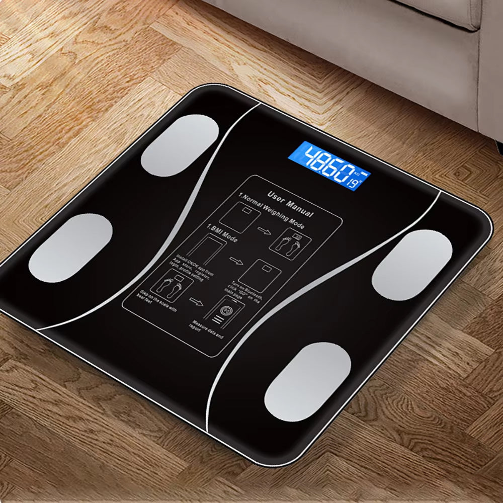 Smart Body Composition Scale Bluetooth Health Tracker 13+ Metrics Weight BMI Fat Muscle Mass Monitor Temperature Sensor App Sync Family | Thomler