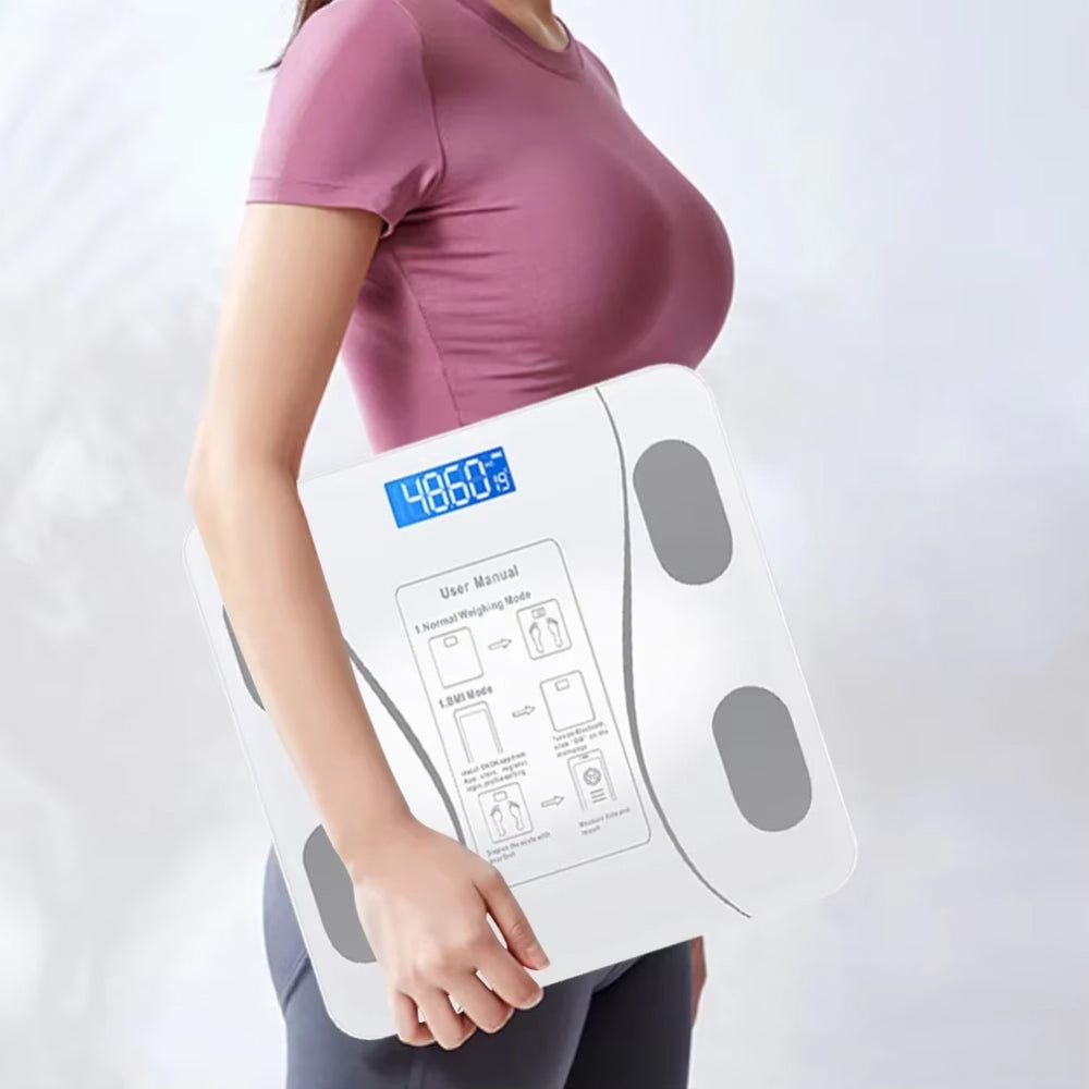 Smart Body Composition Scale Bluetooth Health Tracker 13+ Metrics Weight BMI Fat Muscle Mass Monitor Temperature Sensor App Sync Family | Thomler