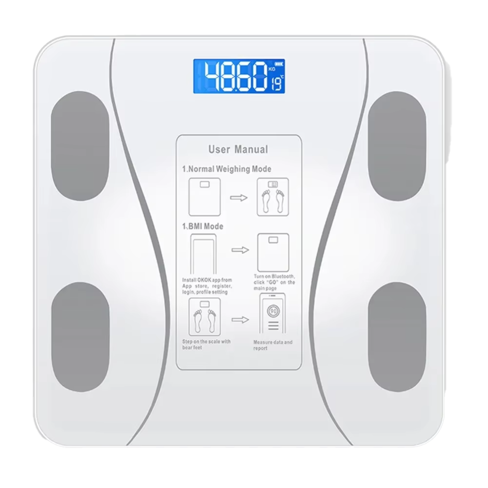 Smart Body Composition Scale Bluetooth Health Tracker 13+ Metrics Weight BMI Fat Muscle Mass Monitor Temperature Sensor App Sync Family | Thomler