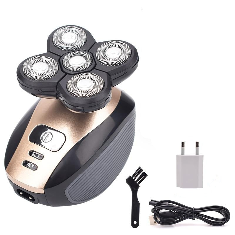 Five-Head Rotary Electric Shaver for Head, Face & Body – Wet/Dry Cordless Razor with USB Charging | Thomler