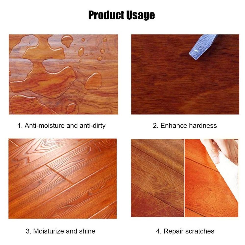 Wood Polish & Restorer for Hardwood Floors, Cabinets & Furniture – All-Natural Conditioning Treatment for Scratches & Dryness | Thomler