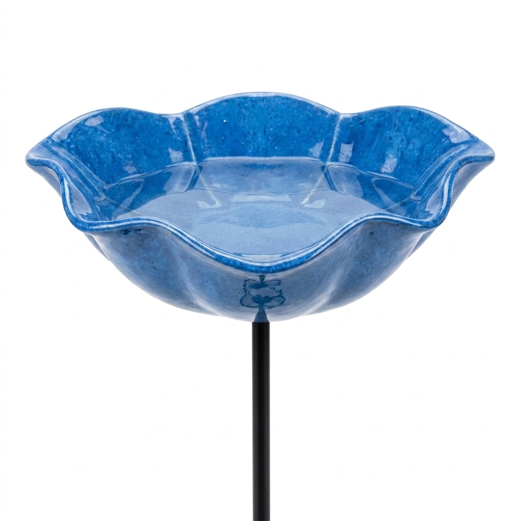 Flower-Shaped Bird Bath & Bee Watering Station Garden Stake for Hummingbirds Butterflies Pollinators Backyard Decor | Thomler