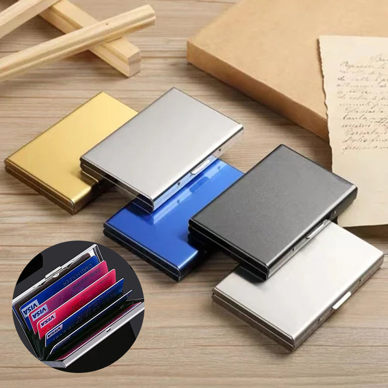 Slim Metal Card Holder with RFID Blocking Technology for Credit Cards & Cash | Thomler