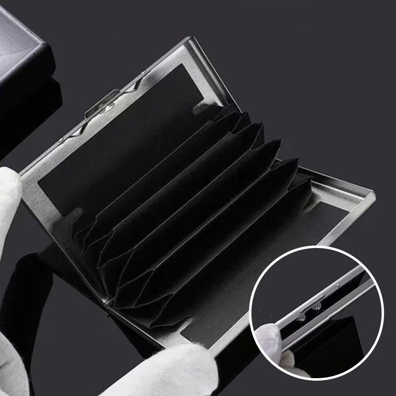 Slim Metal Card Holder with RFID Blocking Technology for Credit Cards & Cash | Thomler