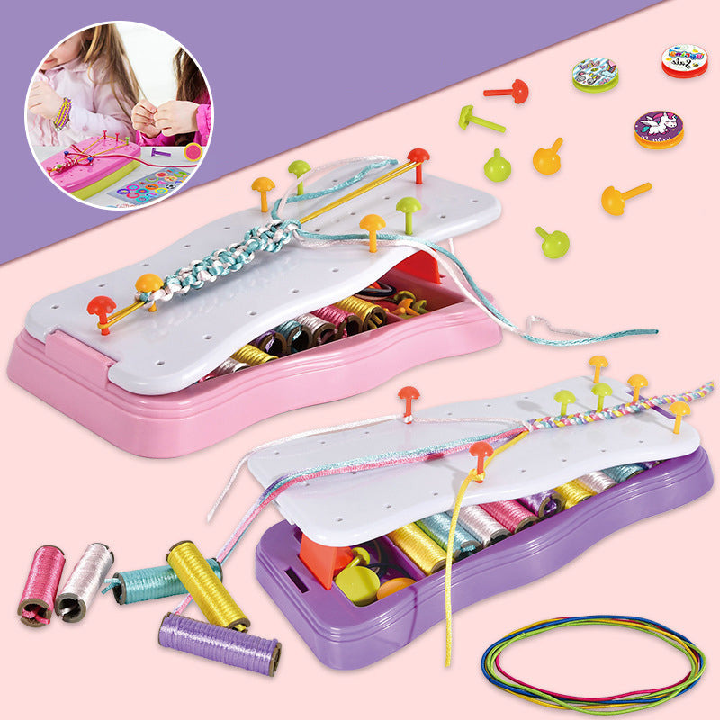 Kids' Friendship Bracelet Weaving Loom Kit – Creative Craft Set for Fine Motor Skills & Imaginative Play | Thomler