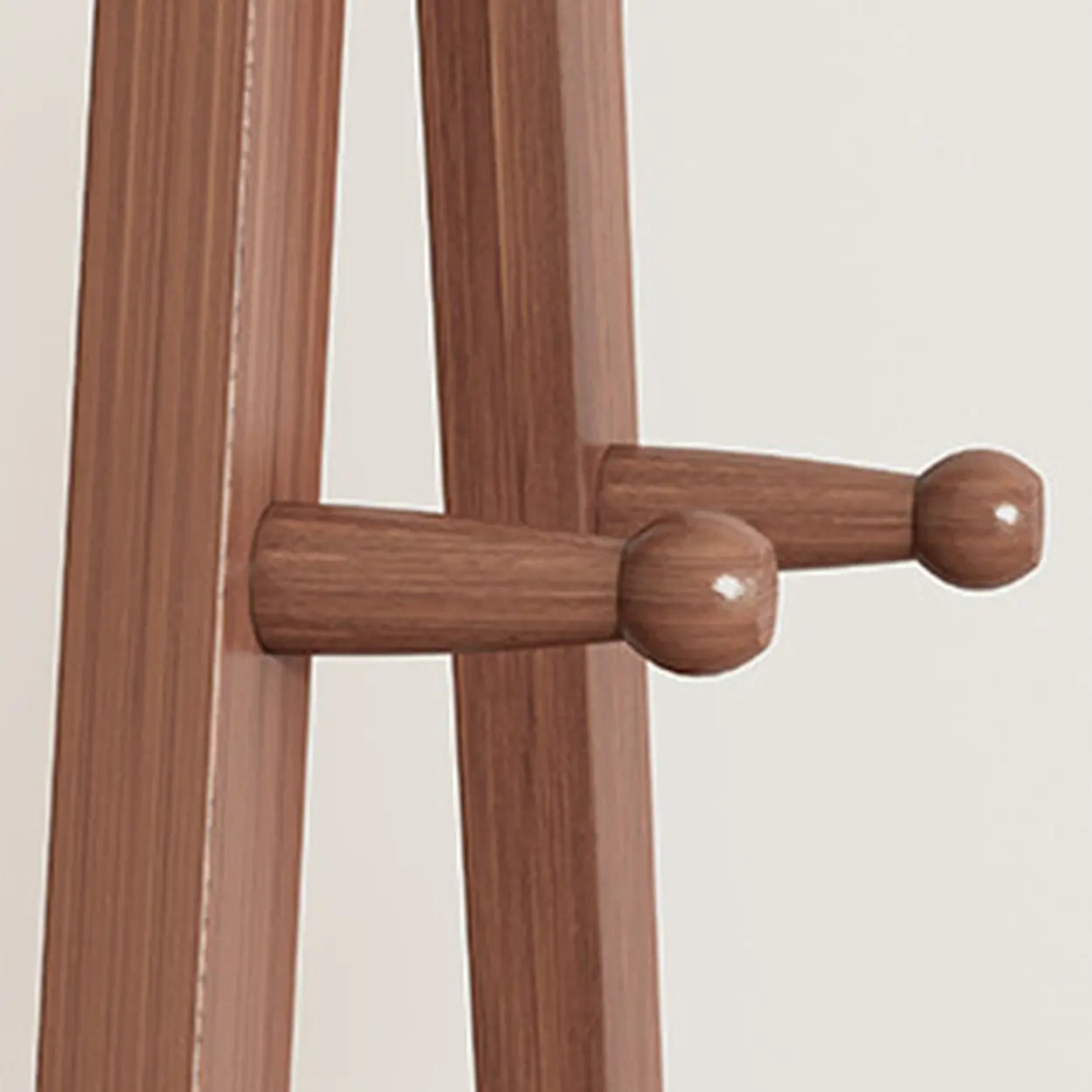 Coat Rack Beech Wood 150.0 cm Natural Hallway Bedroom Storage Stand Foldable A Frame Garment Organiser With Shelf Hooks | Thomler