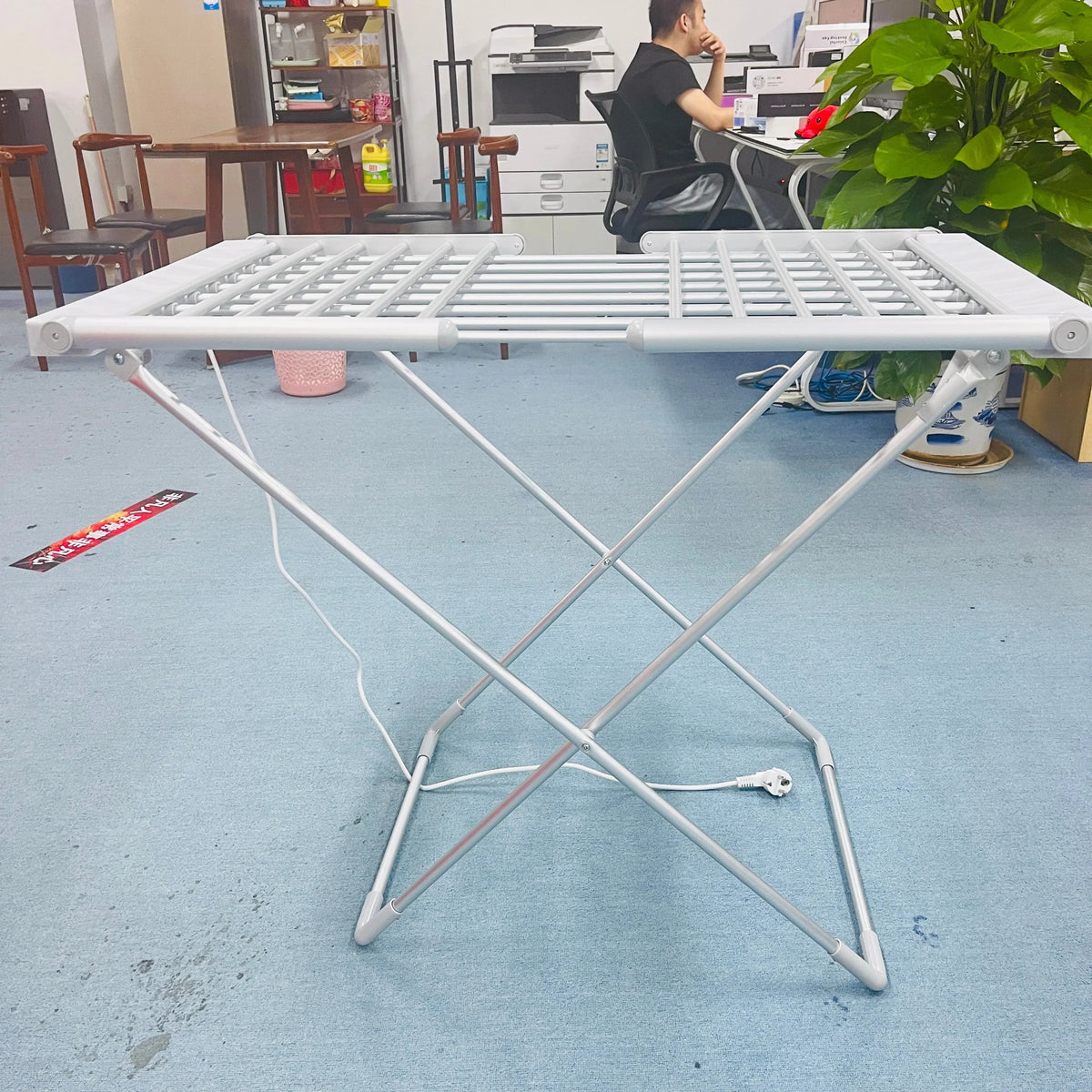 Collapsible Heated Drying Rack with Aluminum Warming Bars for Indoor Laundry | Thomler