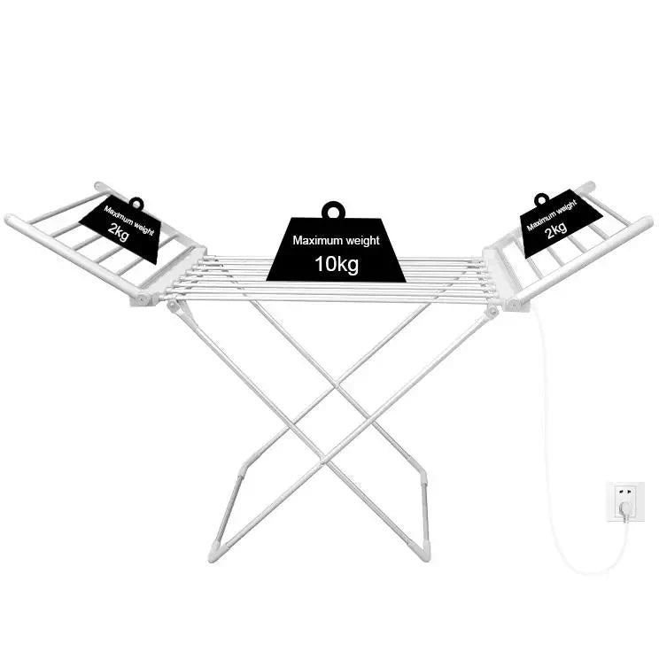 Collapsible Heated Drying Rack with Aluminum Warming Bars for Indoor Laundry | Thomler