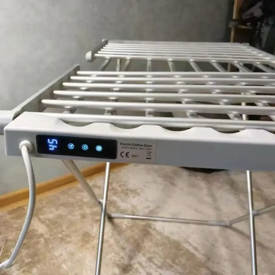 Collapsible Heated Drying Rack with Aluminum Warming Bars for Indoor Laundry | Thomler