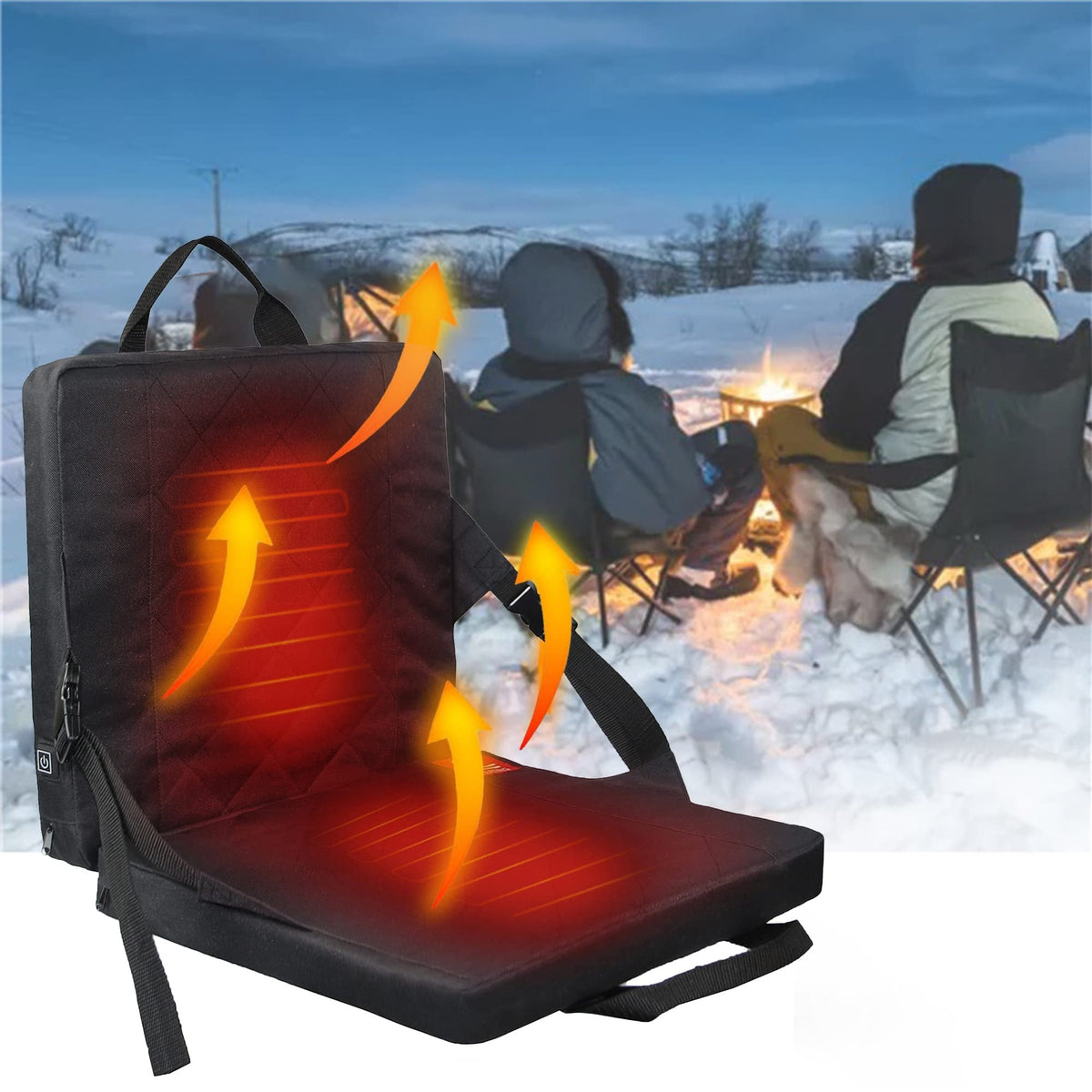 Portable USB Heating Pad with 3-Level Temperature Control for Chairs & Car Seats | Thomler