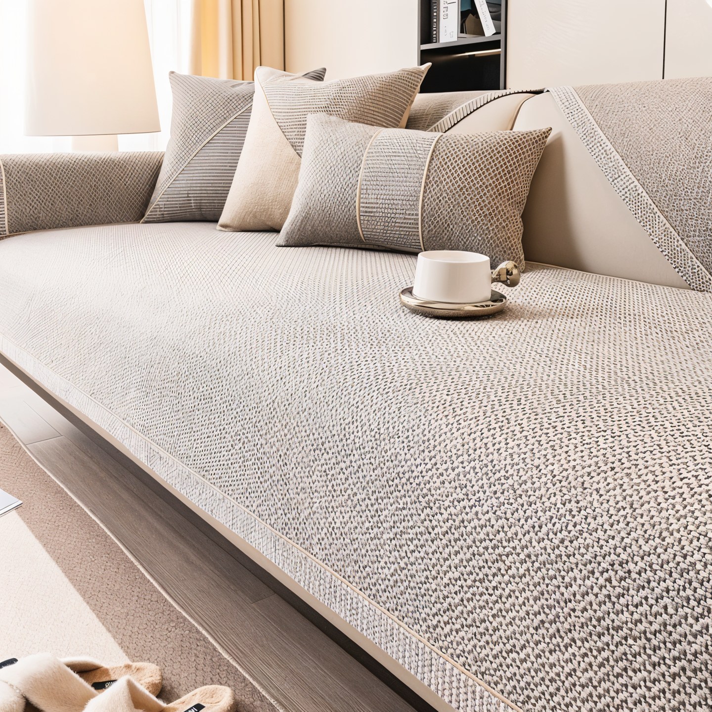 Sofa Cover Breathable Fabric Anti Slip Multiple Sizes Living Room Furniture Protector Universal Couch Cover Minimalist Design | Thomler
