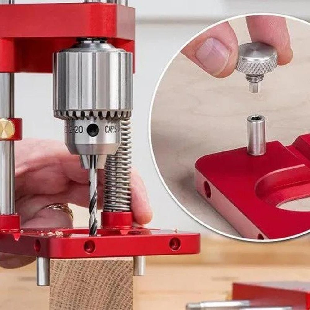 Precision Hole Drilling Jig Adjustable Guide for Wood Projects Cabinet Assembly Furniture Building DIY Carpentry | Thomler