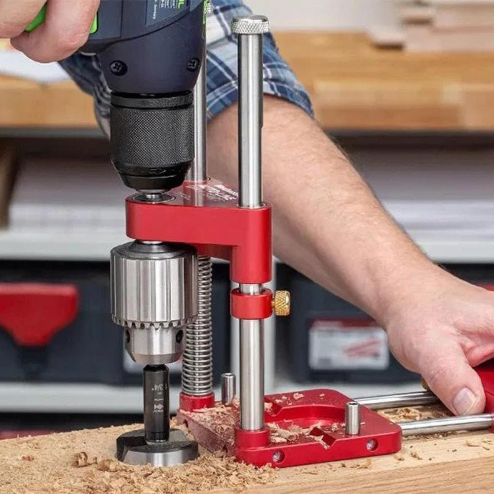 Precision Hole Drilling Jig Adjustable Guide for Wood Projects Cabinet Assembly Furniture Building DIY Carpentry | Thomler
